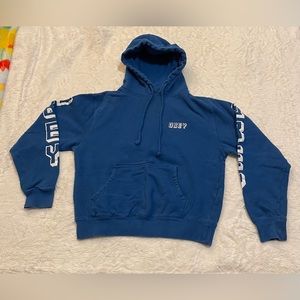 Blue hooded Obey hoodie! Size:M, Color:Blue